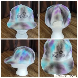 Vtg Mt Bachelor Tie-Dye Corduroy Hat